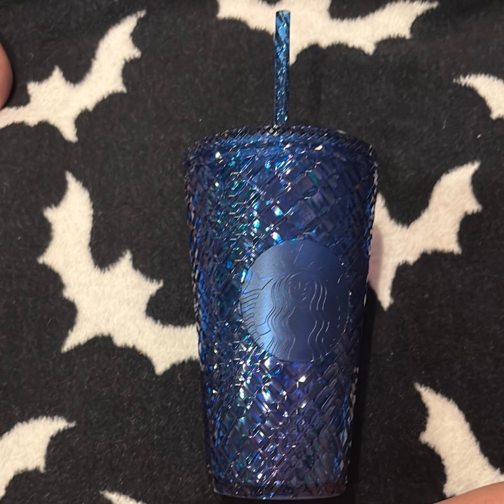 Starbucks Iridescent Blue Tumbler with Straw
